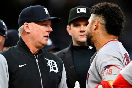 Tigers manager criticizes his own pitcher after he hit Red Sox batter, sparking benches to clear