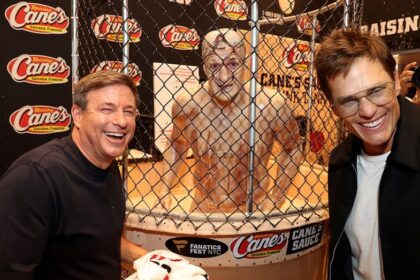 Raising Cane's owner Todd Graves on how viral Tom Brady-Rob Gronkowski dunk tank came to be at Fanatics Fest