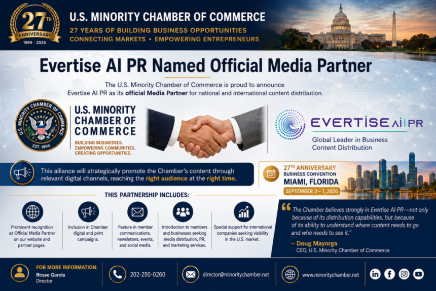 U.S. Minority Chamber of Commerce Announces Evertise as Official Media Partner